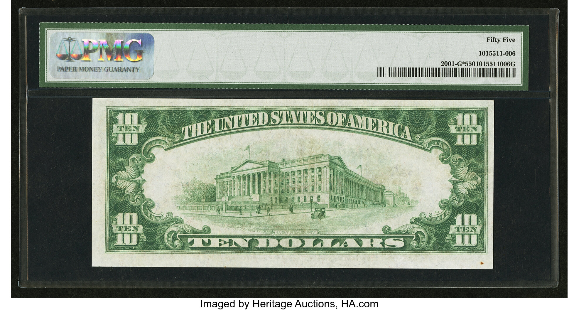 image for: Fr. 2001-G* $10 1928A Federal Reserve Note. PMG About Uncirculated 55....