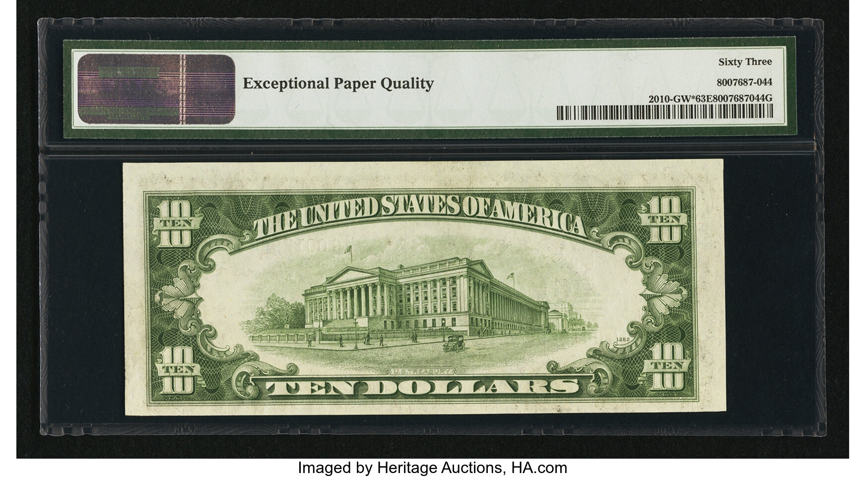 image for: Fr. 2010-G* $10 1950 Wide Federal Reserve Note. PMG Choice Uncirculated 63 EPQ....