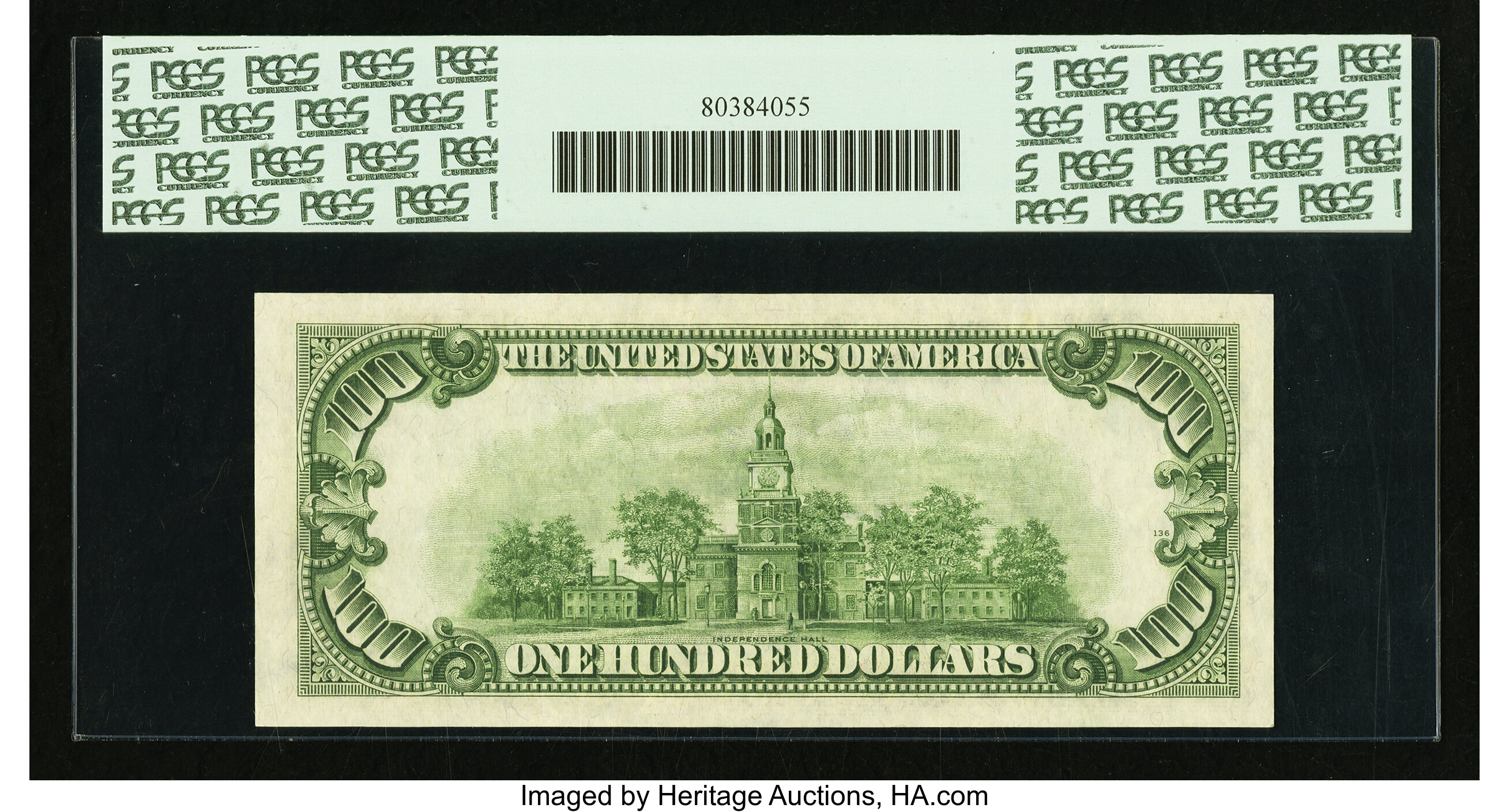 image for: Fr. 2160-L* $100 1950C Federal Reserve Note. PCGS Choice About New 55PPQ....