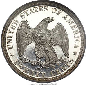 image for: 1875 20C PR67 Cameo NGC....