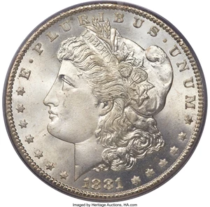 image for: 1881-CC $1 MS68 PCGS....