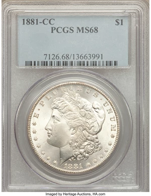 image for: 1881-CC $1 MS68 PCGS....