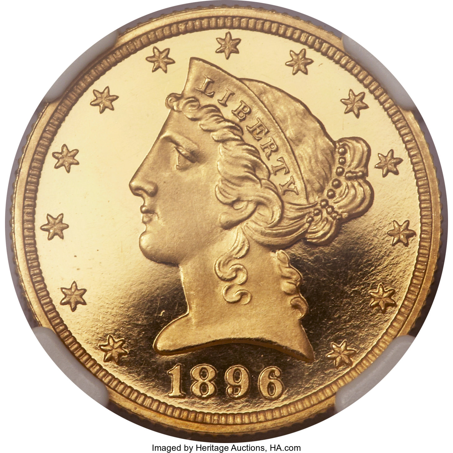 image for: 1896 $5 PR65+ Ultra Cameo NGC....