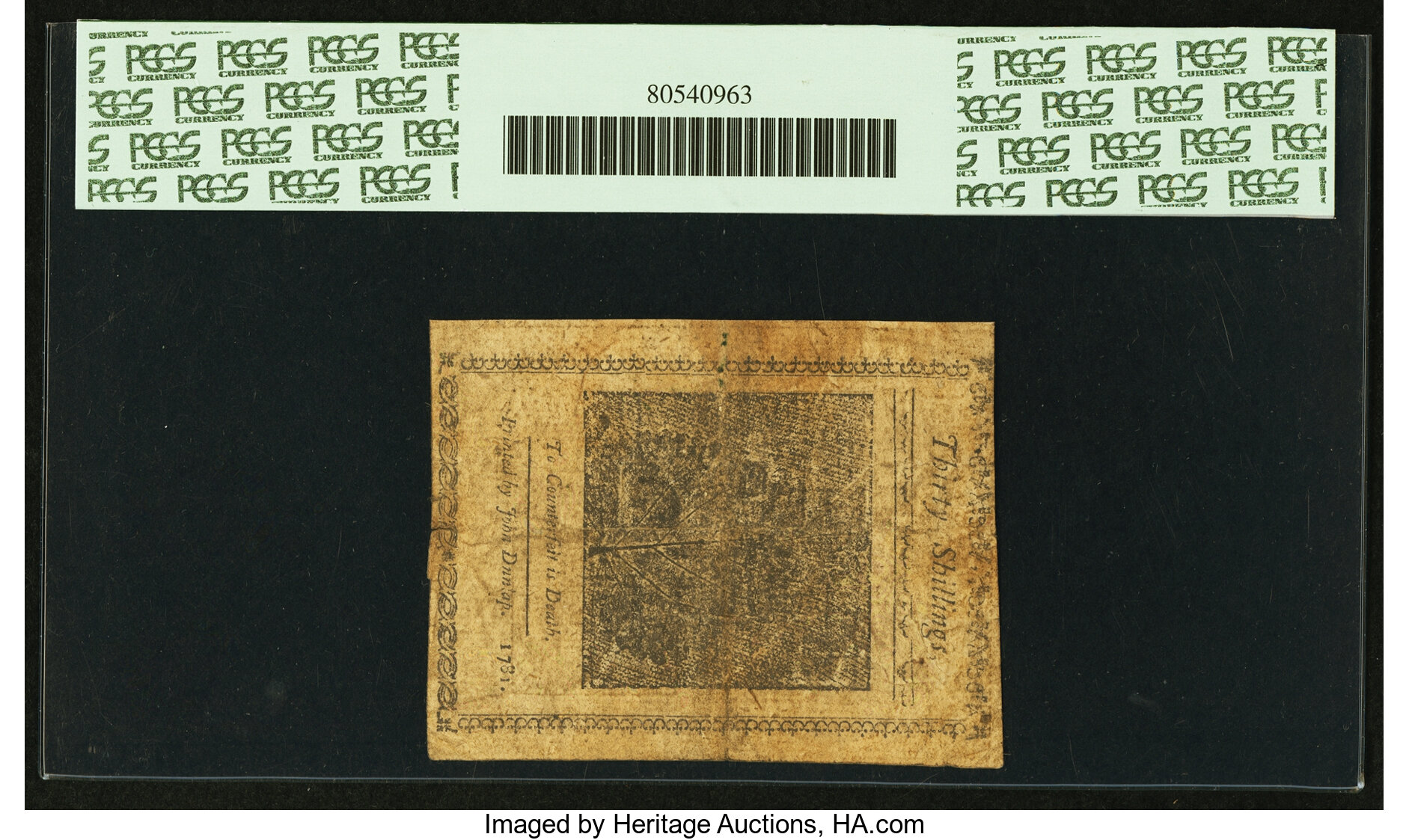 image for: Pennsylvania April 20, 1781 30s PCGS Apparent Very Fine 30....