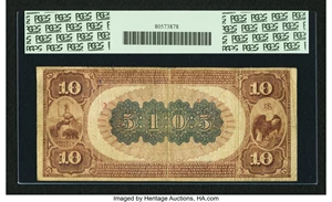 image for: San Francisco, CA - $10 1882 Brown Back Fr. 489 The Nevada NB Ch. # 5105...