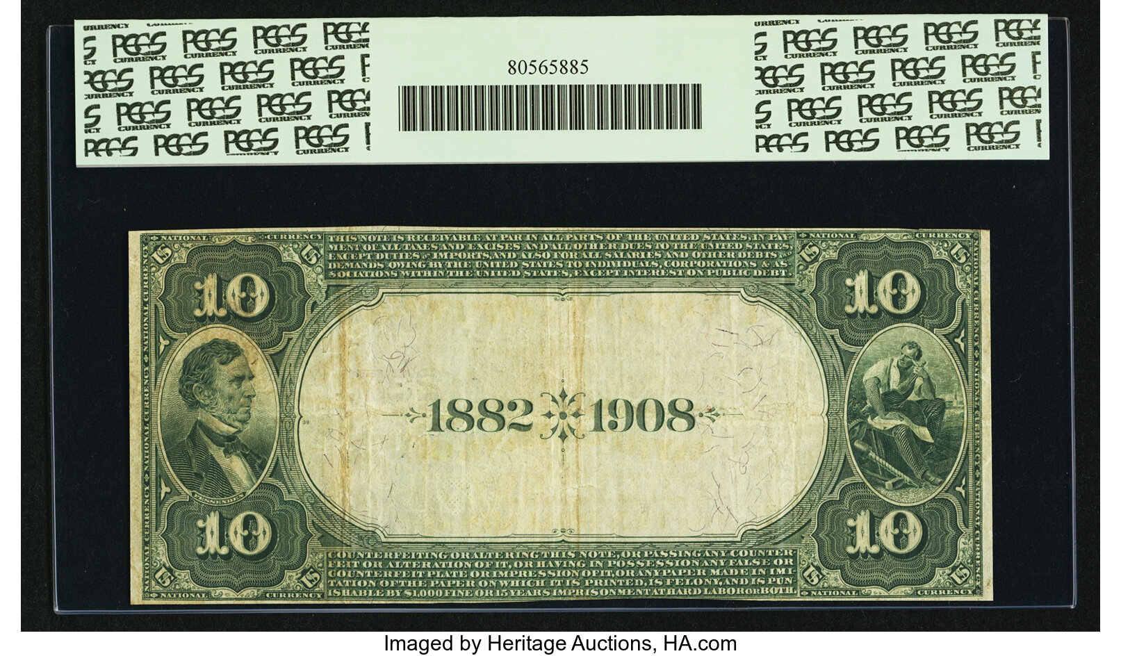 image for: Rockland, ME - $10 1882 Date Back Fr. 543 The North NB Ch. # (N)2371...