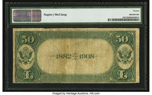 image for: Albuquerque, NM - $50 1882 Date Back Fr. 565 The First NB Ch. # (W)2614...