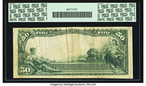 image for: New York, NY - $50 1902 Red Seal Fr. 664 The Coal & Iron NB Ch. # (E)7203...