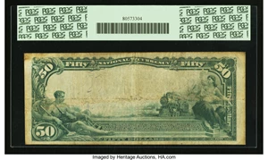 image for: Houston, TX - $50 1902 Plain Back Fr. 676 The First NB Ch. # 1644...