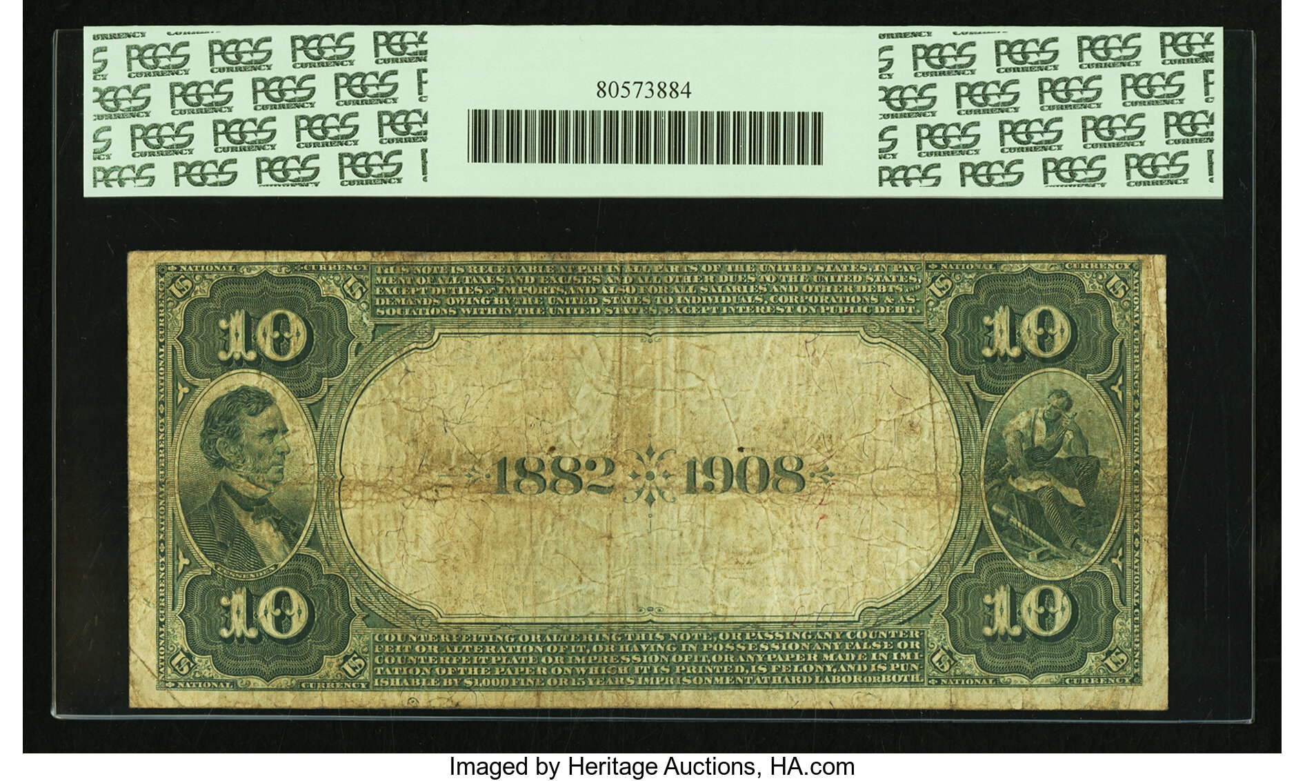 image for: San Francisco, CA - $10 1882 Date Back Fr. 543 The San Francisco NB Ch. # (P)5096...