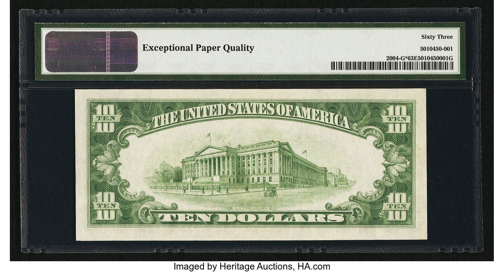 image for: Fr. 2004-G* $10 1934 Light Green Seal Federal Reserve Note. PMG Choice Uncirculated 63 EPQ....