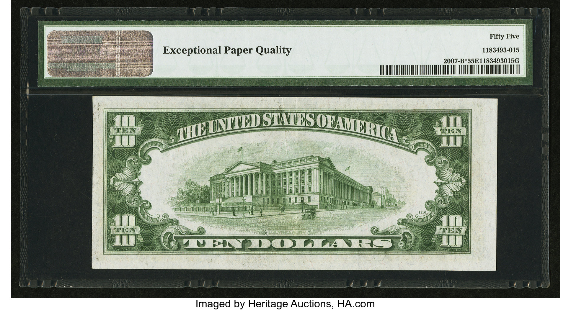 image for: Fr. 2007-B* $10 1934B Federal Reserve Note. PMG About Uncirculated 55 EPQ....
