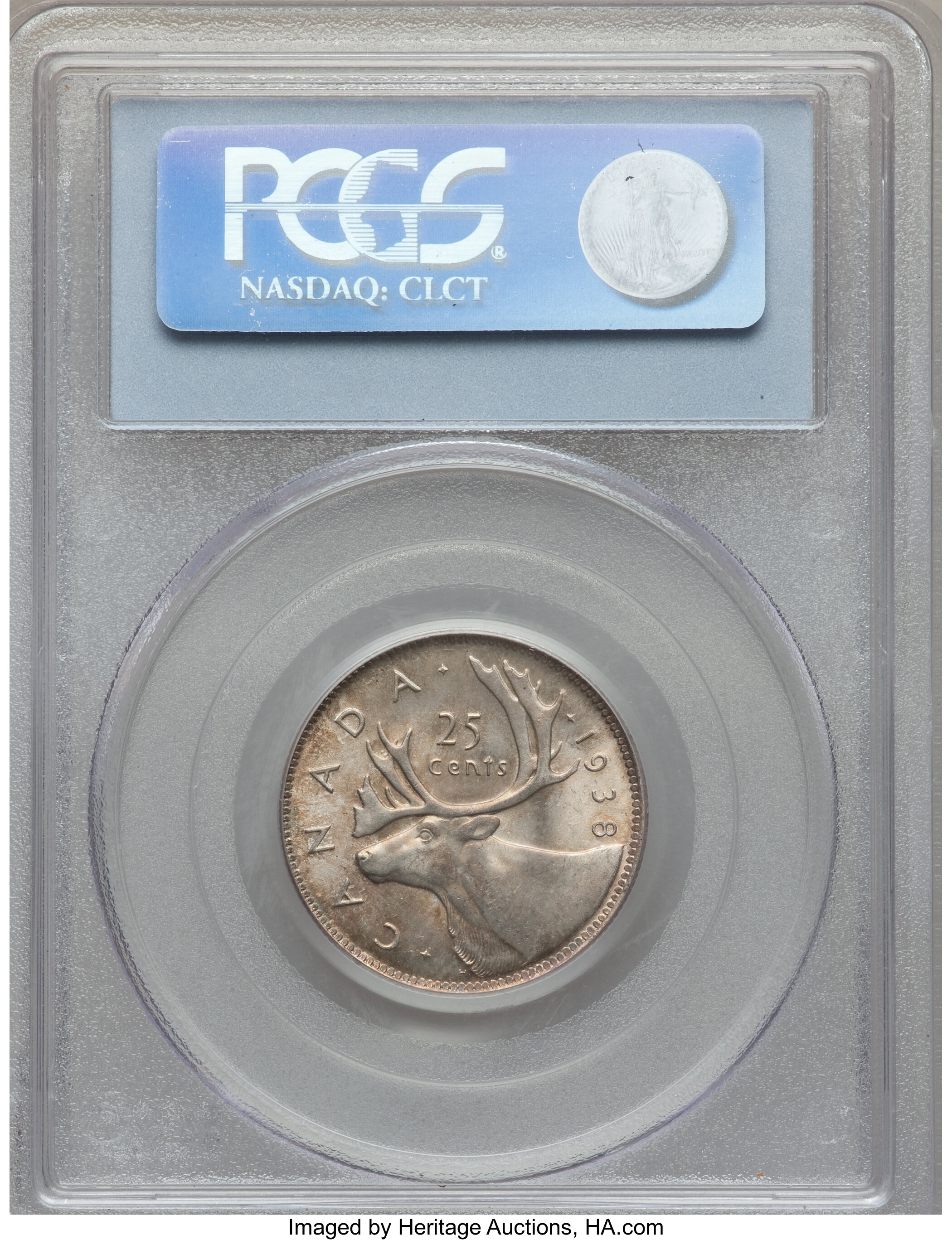 image for: George VI 25 Cents 1938 MS64 PCGS