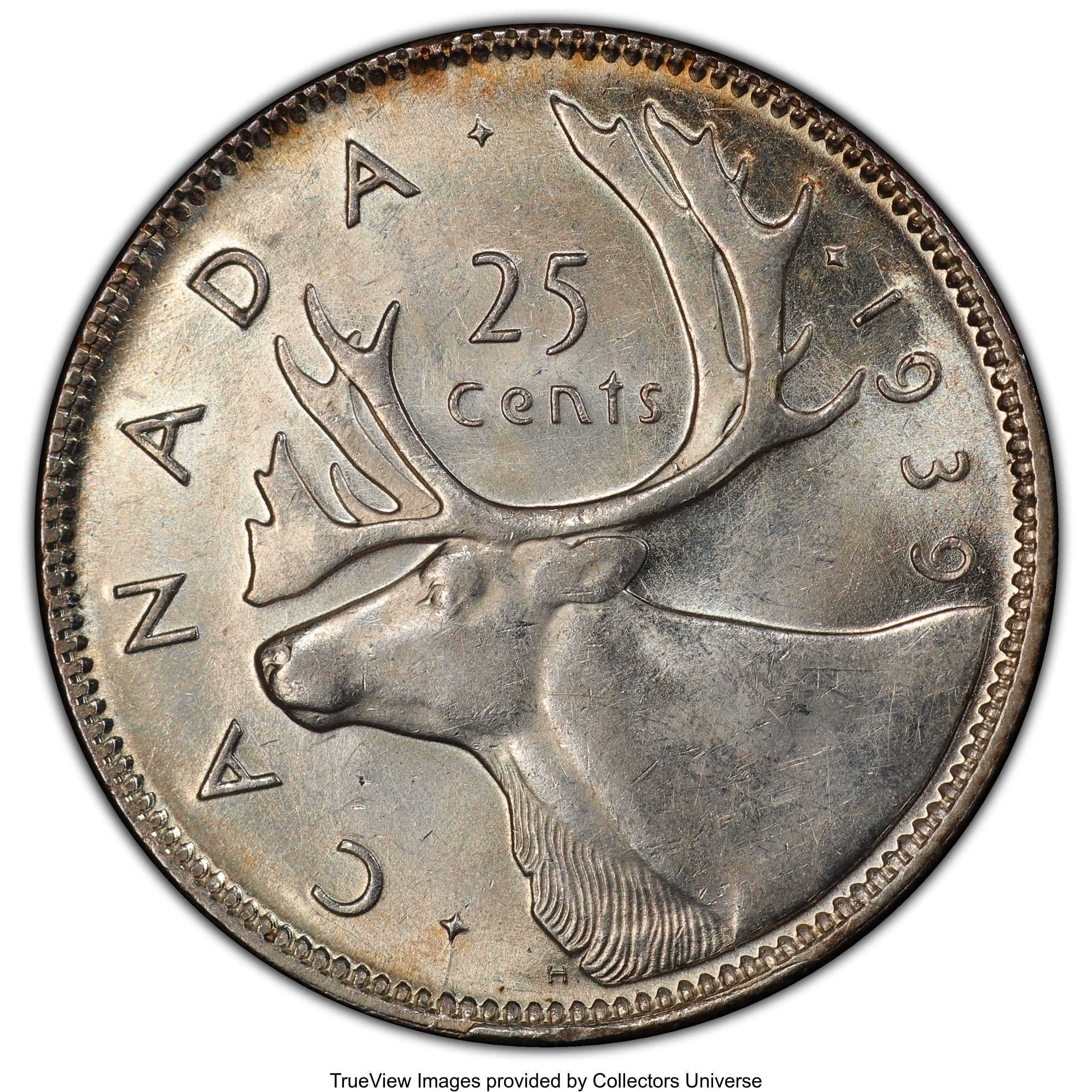 image for: George VI 25 Cents 1939 MS63 PCGS