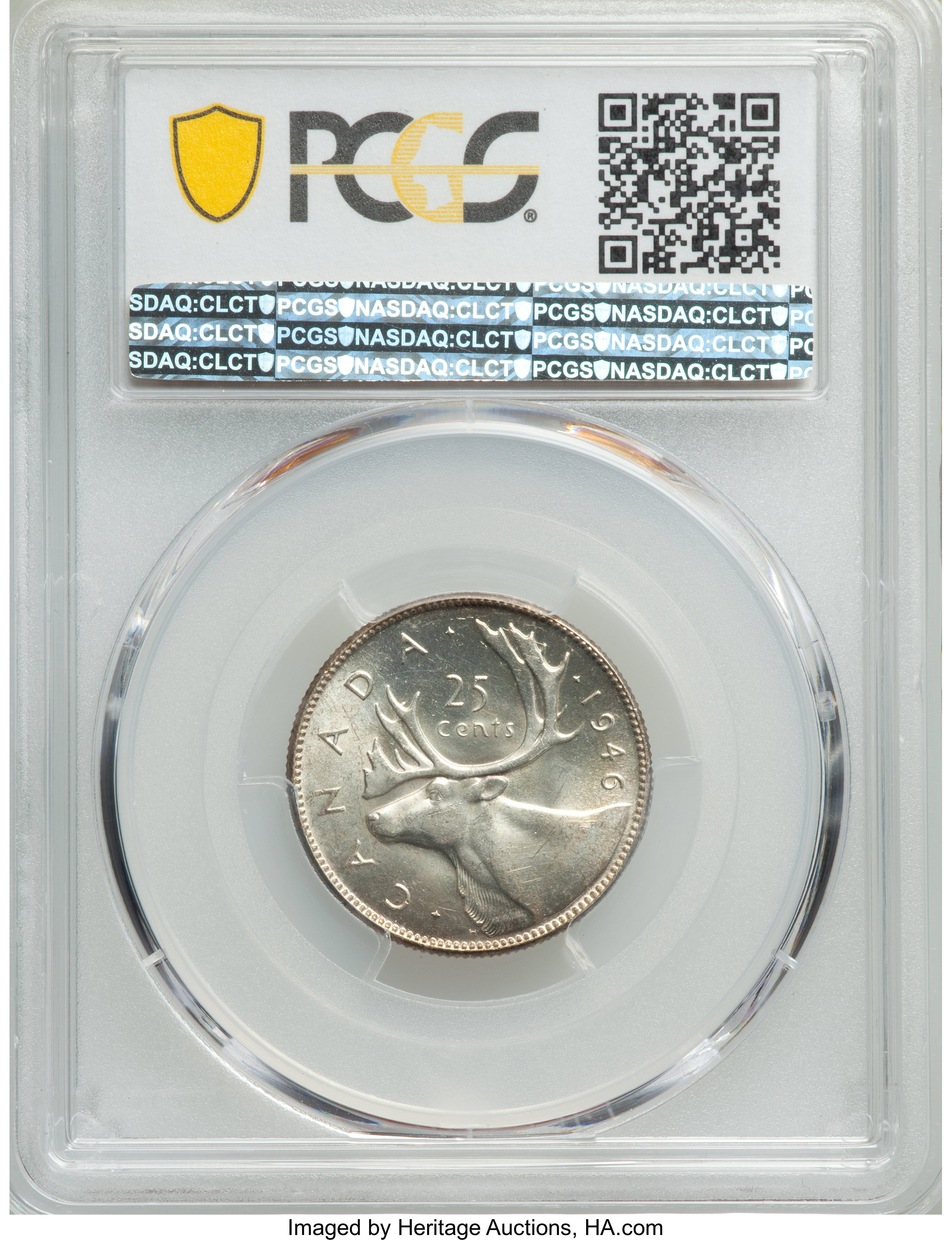 image for: George VI 25 Cents 1946 MS63 PCGS