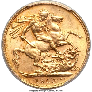 image for: Edward VII gold Sovereign 1910-C