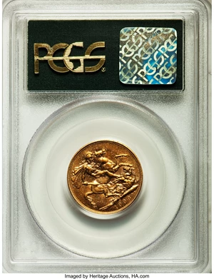 image for: Edward VII Specimen gold Sovereign 1908-C SP55 PCGS