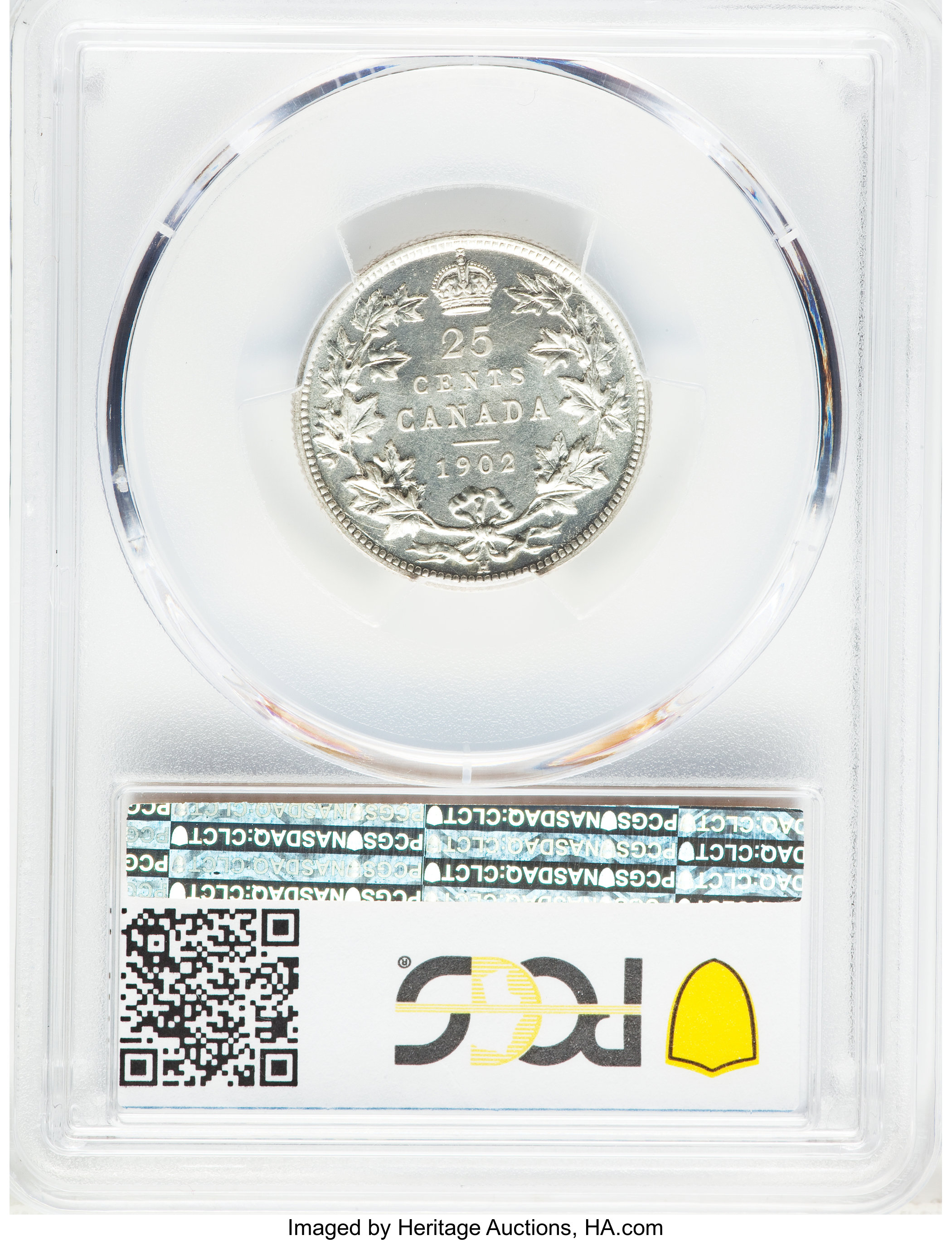 image for: Edward VII Specimen 25 Cents 1902-H SP68 PCGS