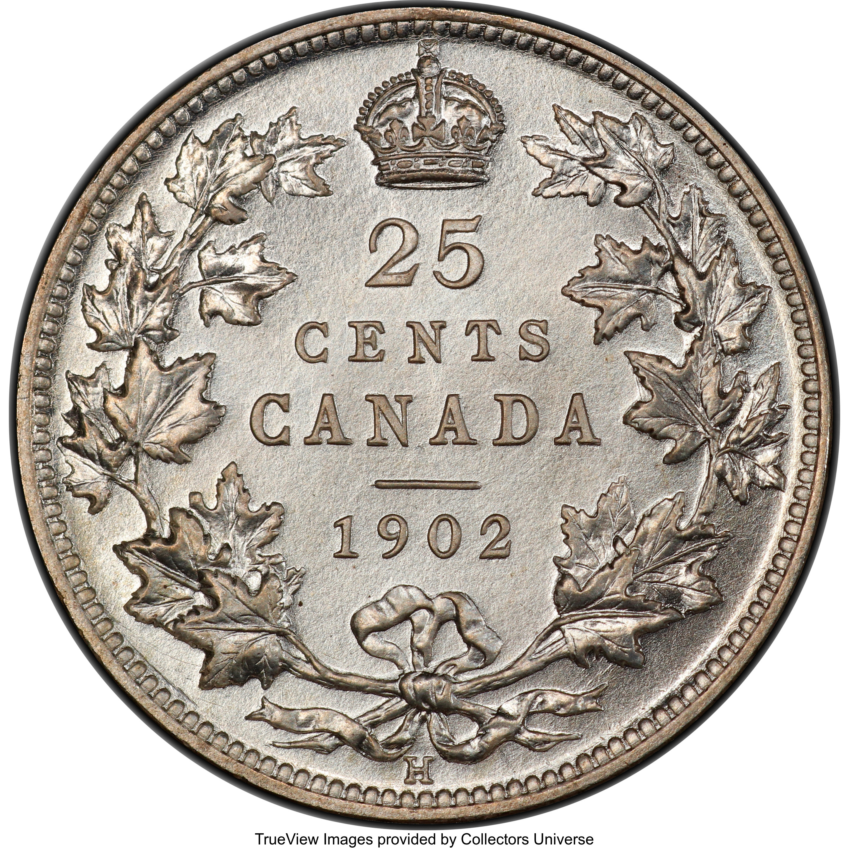 image for: Edward VII Specimen 25 Cents 1902-H SP68 PCGS