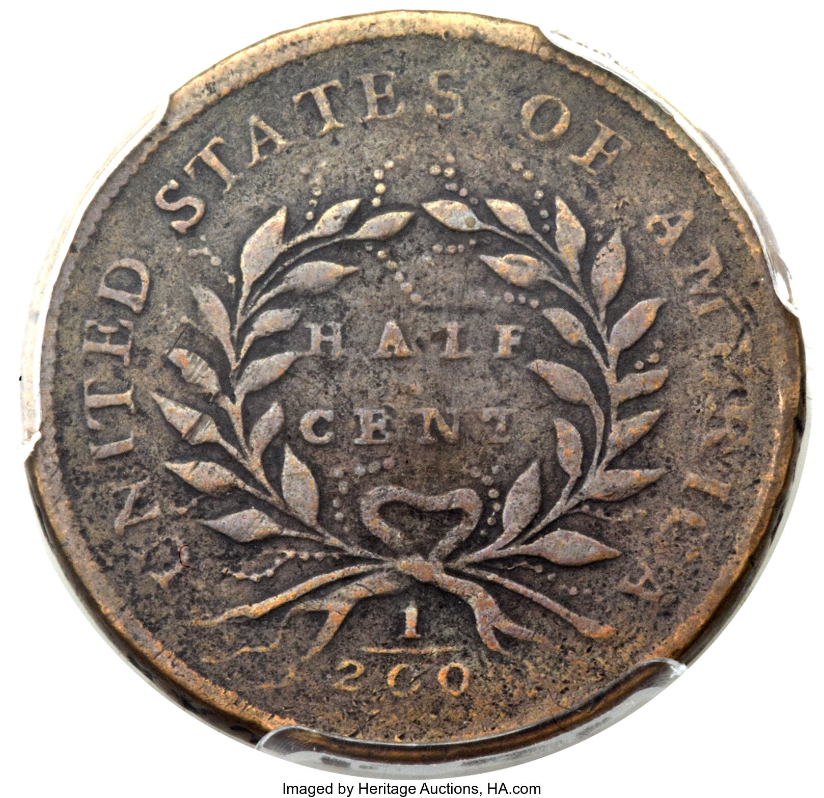 1793 1/2c C-4 MS BN VG10 BN thumbnail 3