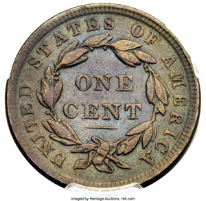 image for: 1839/6 1C Plain Cords, N-1, High R.3, VF30 PCGS....