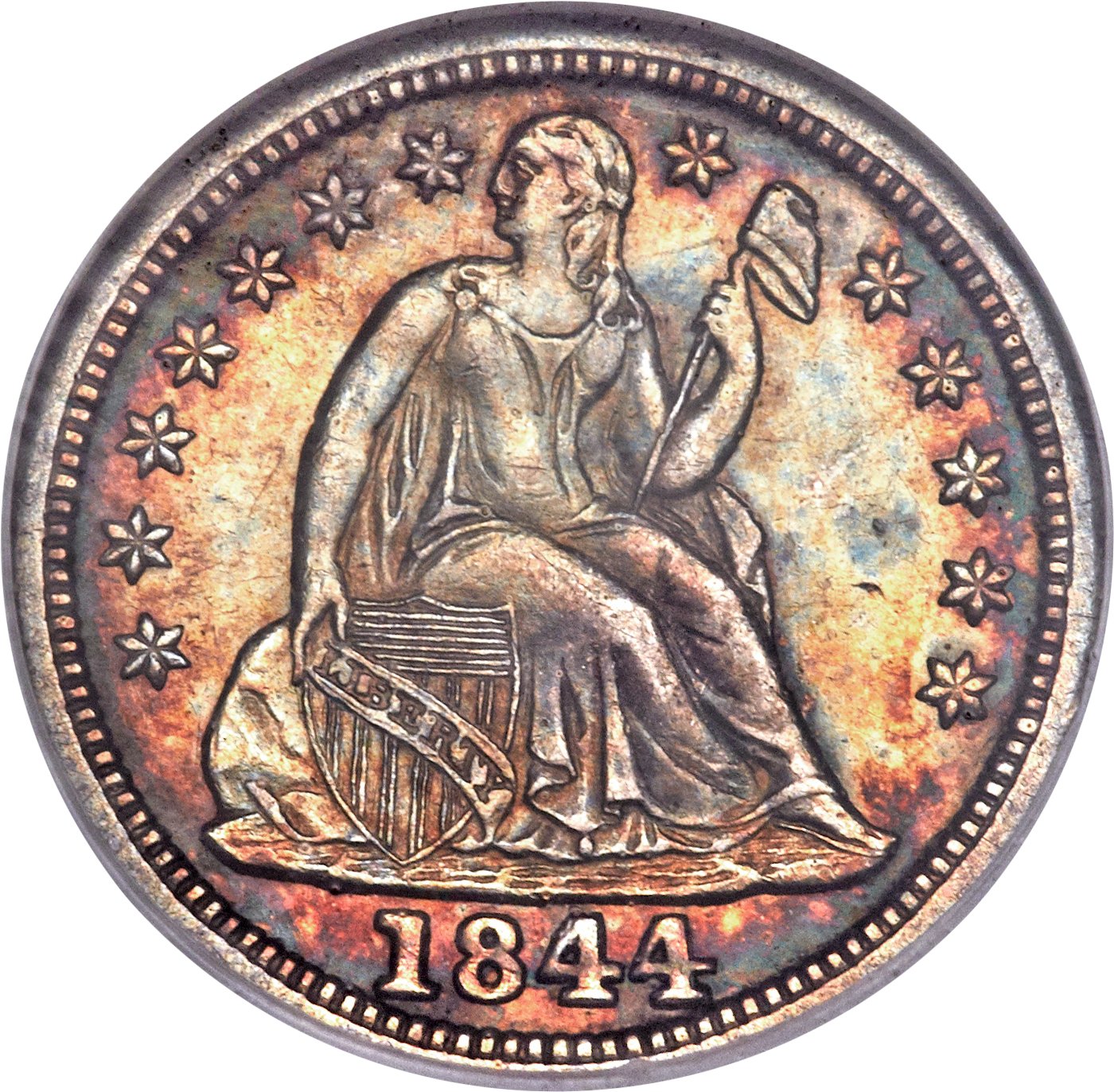 1844 10c AU53 thumbnail 10