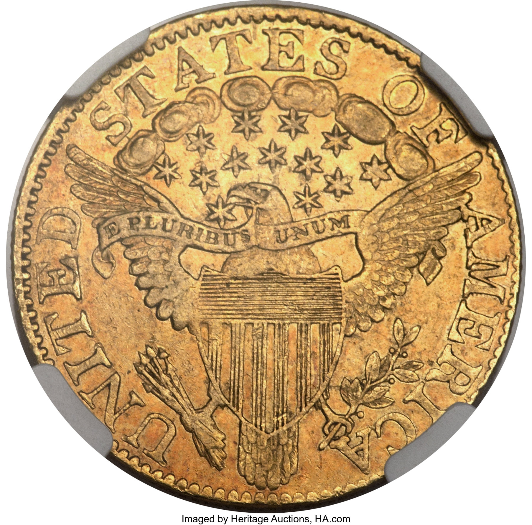 image for: 1799 $5 Large Stars Reverse AU53 NGC. BD-8, R.6....