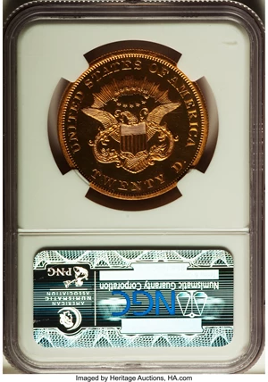 image for: 1863 $20 PR66 Cameo NGC....