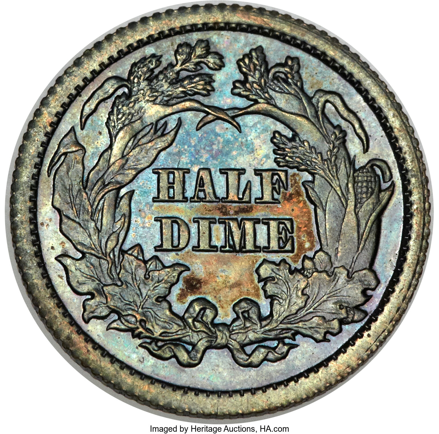 image for: 1870 H10C Half Dime, Judd-817, Pollock-906, High R.6, PR64 Brown NGC....