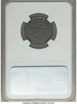 image for: 1809 1/2 C Small o Inside 0, C-4, B-1, R.3, VF25 NGC. NGC Census: (0/0). PCGS Population (0/0). ...
