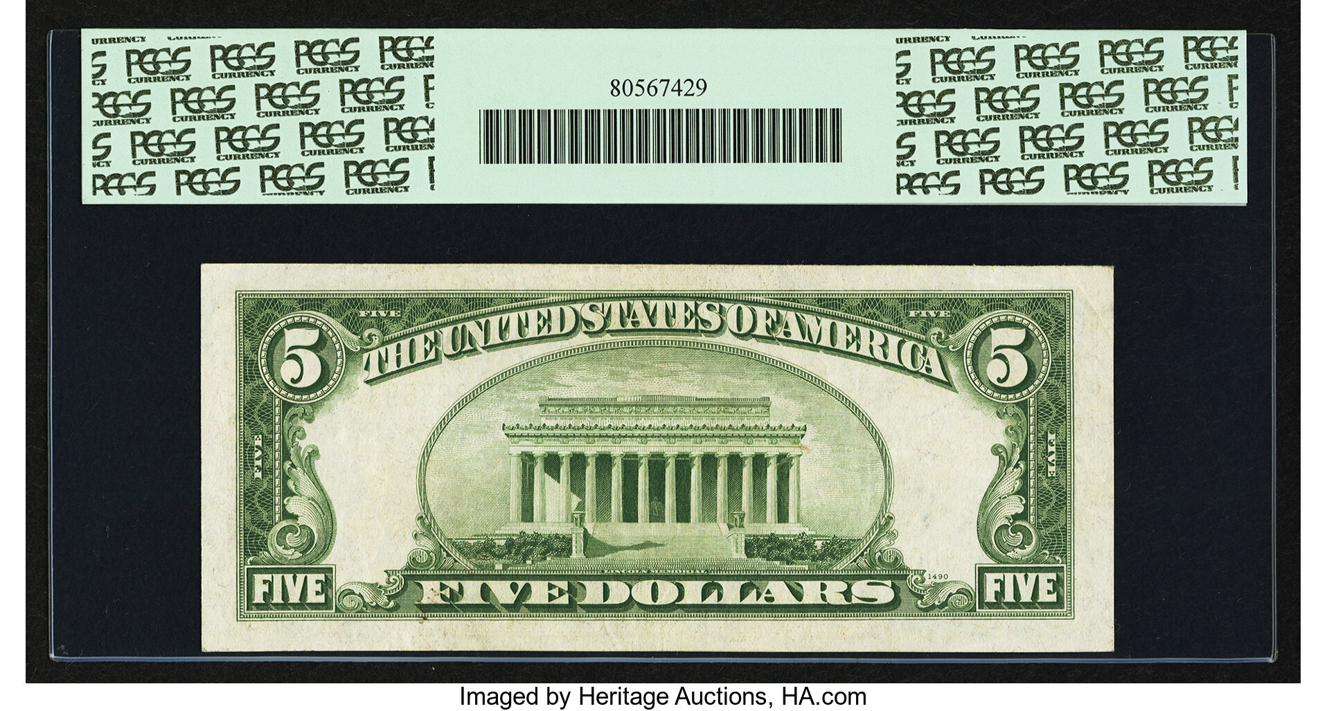 image for: Fr. 1956-J* $5 1934 Mule DGS Federal Reserve Star Note. PCGS Extremely Fine 40....