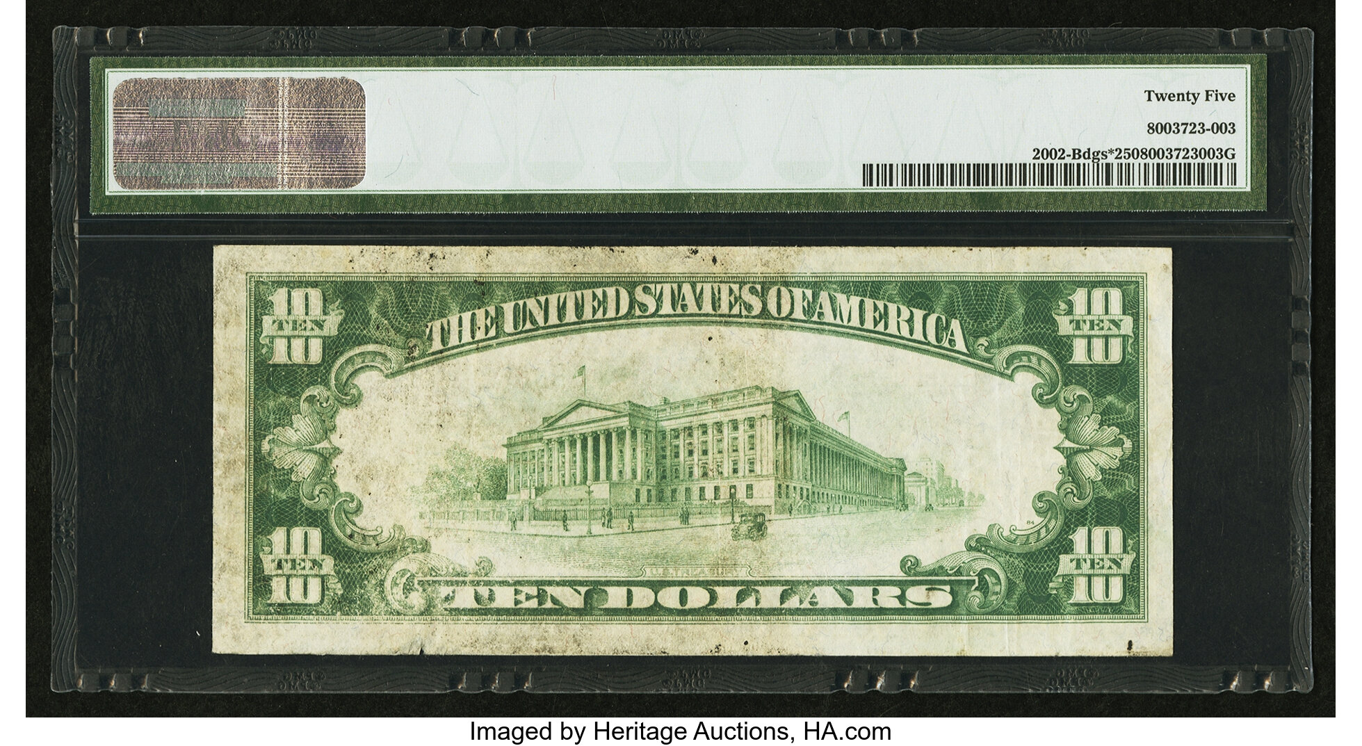 image for: Fr. 2002-B* $10 1928B Dark Green Seal Federal Reserve Star Note. PMG Very Fine 25....