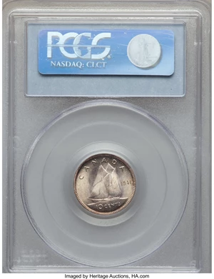 image for: George VI 10 Cents 1941 MS65 PCGS
