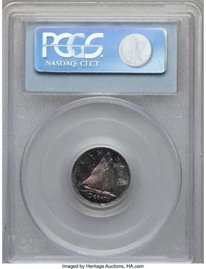image for: George VI 10 Cents 1945 MS65 PCGS