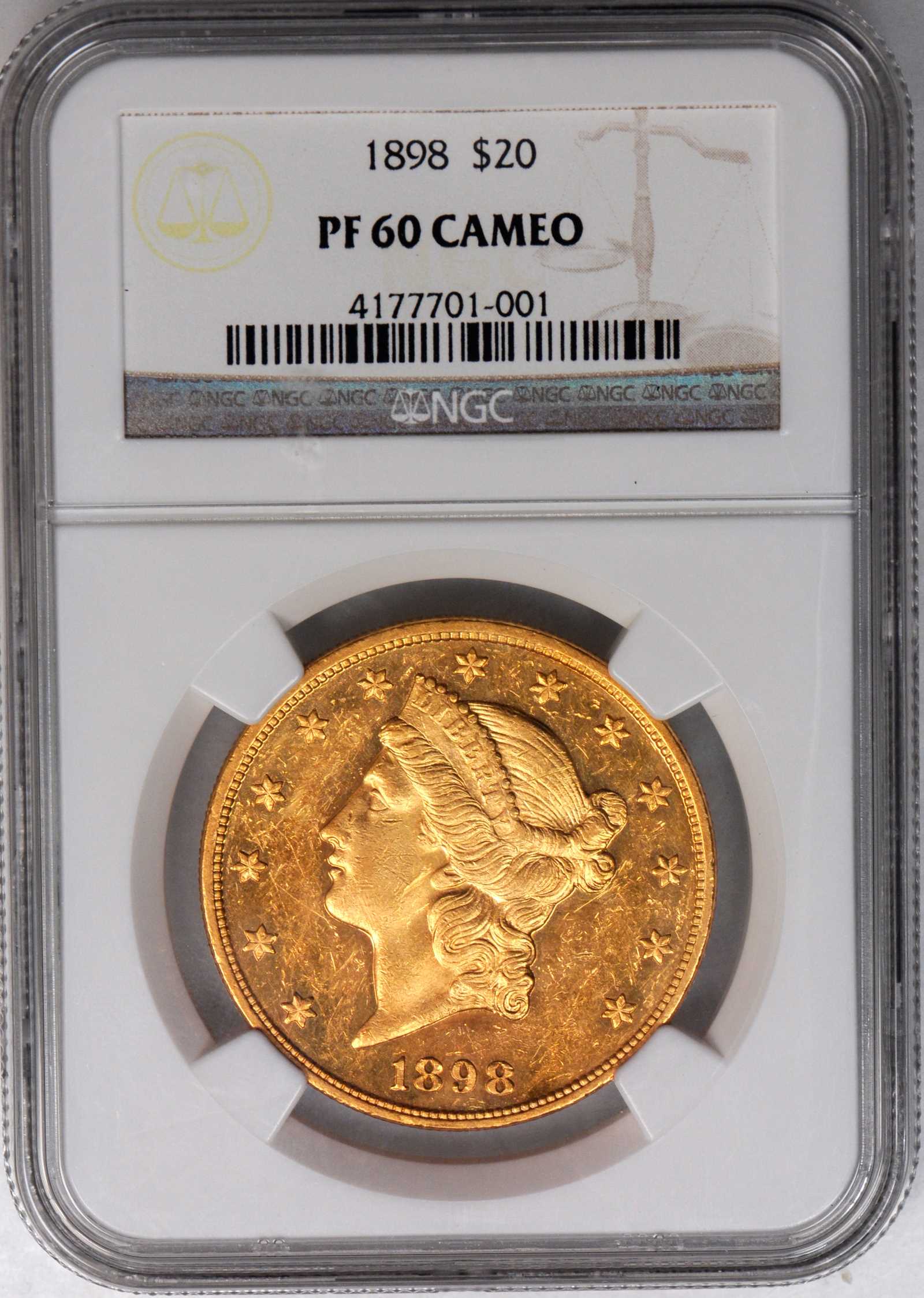 image for: 1898 Liberty Double Eagle. Proof-60 Cameo (NGC).