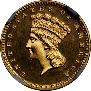 image for: 1867 Gold Dollar. Proof-66 Cameo (NGC).