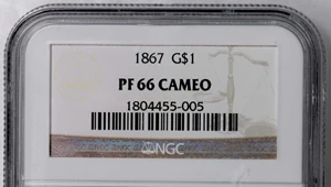 image for: 1867 Gold Dollar. Proof-66 Cameo (NGC).
