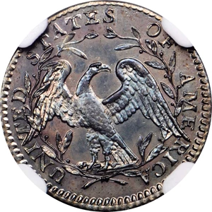 image for: 1794 Flowing Hair Half Dime. LM-1. Rarity-6. Specimen-65 (NGC).