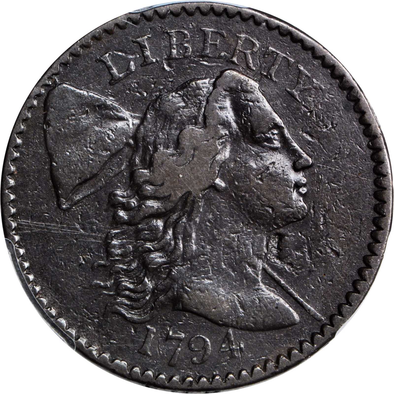 image for: 1794 Liberty Cap Cent. S-48. Rarity-5+. Starred Reverse. VF-25 (PCGS).