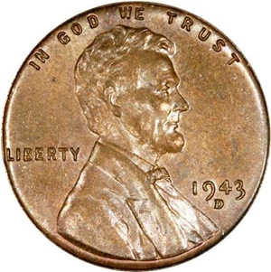image for: 1943-D Bronze 1c MS BN (82712)