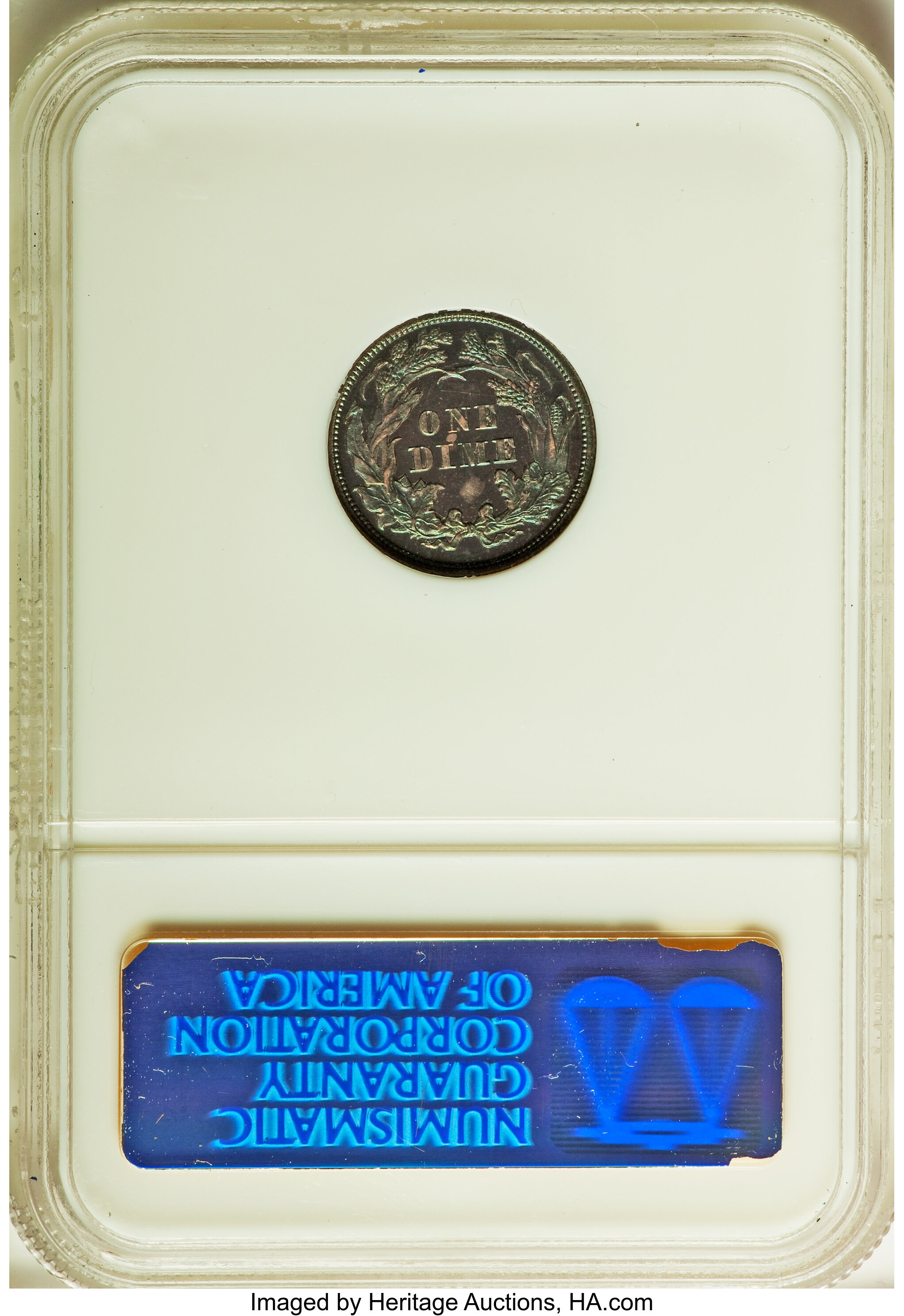 image for: 1871 10C Ten Cents, Judd-1077, Pollock-1213, High R.7, PR65 NGC. CAC....