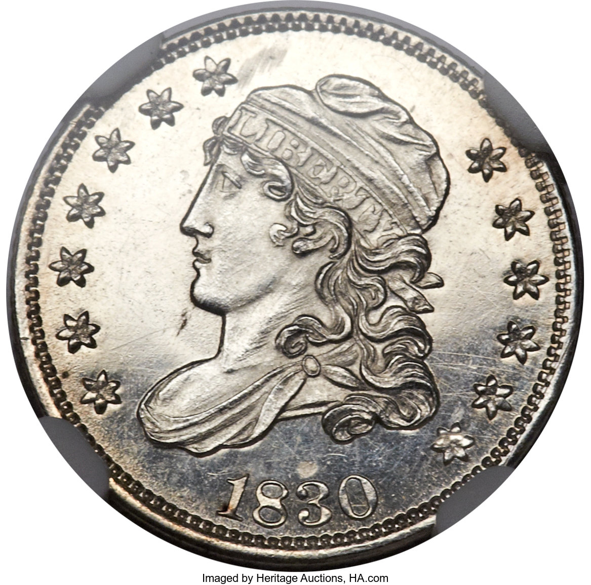 image for: 1830 H10C V-5, LM-9.1 PR64 Cameo NGC. R.7 as a proof....