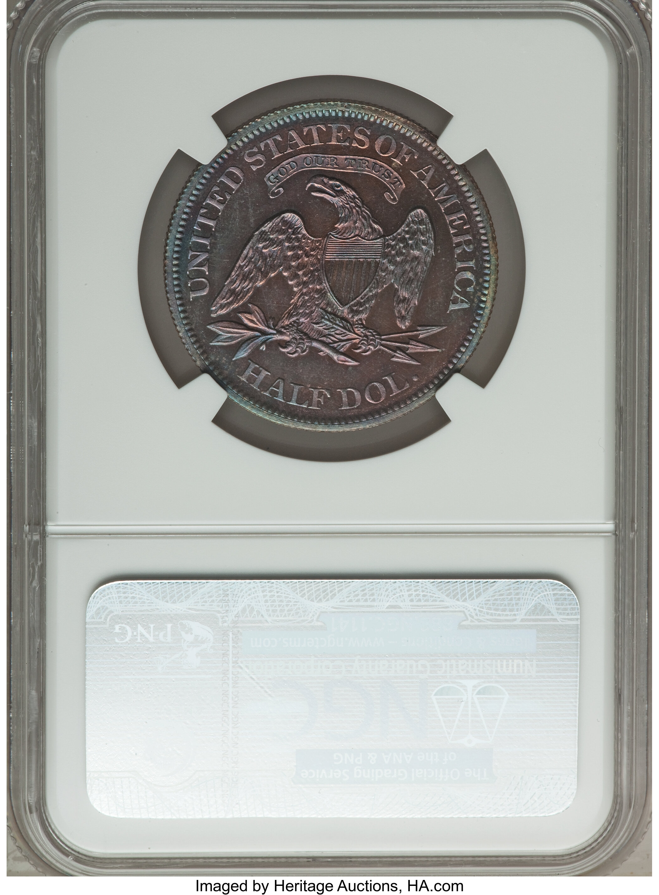 image for: 1861 P50C Half Dollar, Judd-278, Pollock-327, Low R.7, PR65 Brown NGC....