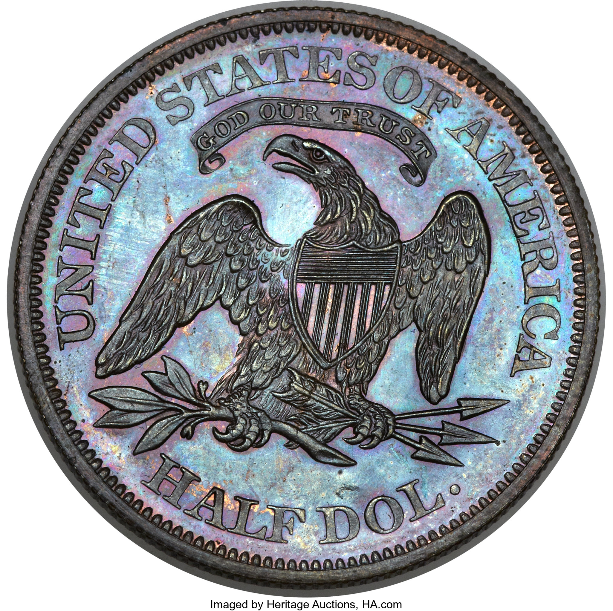 image for: 1861 P50C Half Dollar, Judd-278, Pollock-327, Low R.7, PR65 Brown NGC....