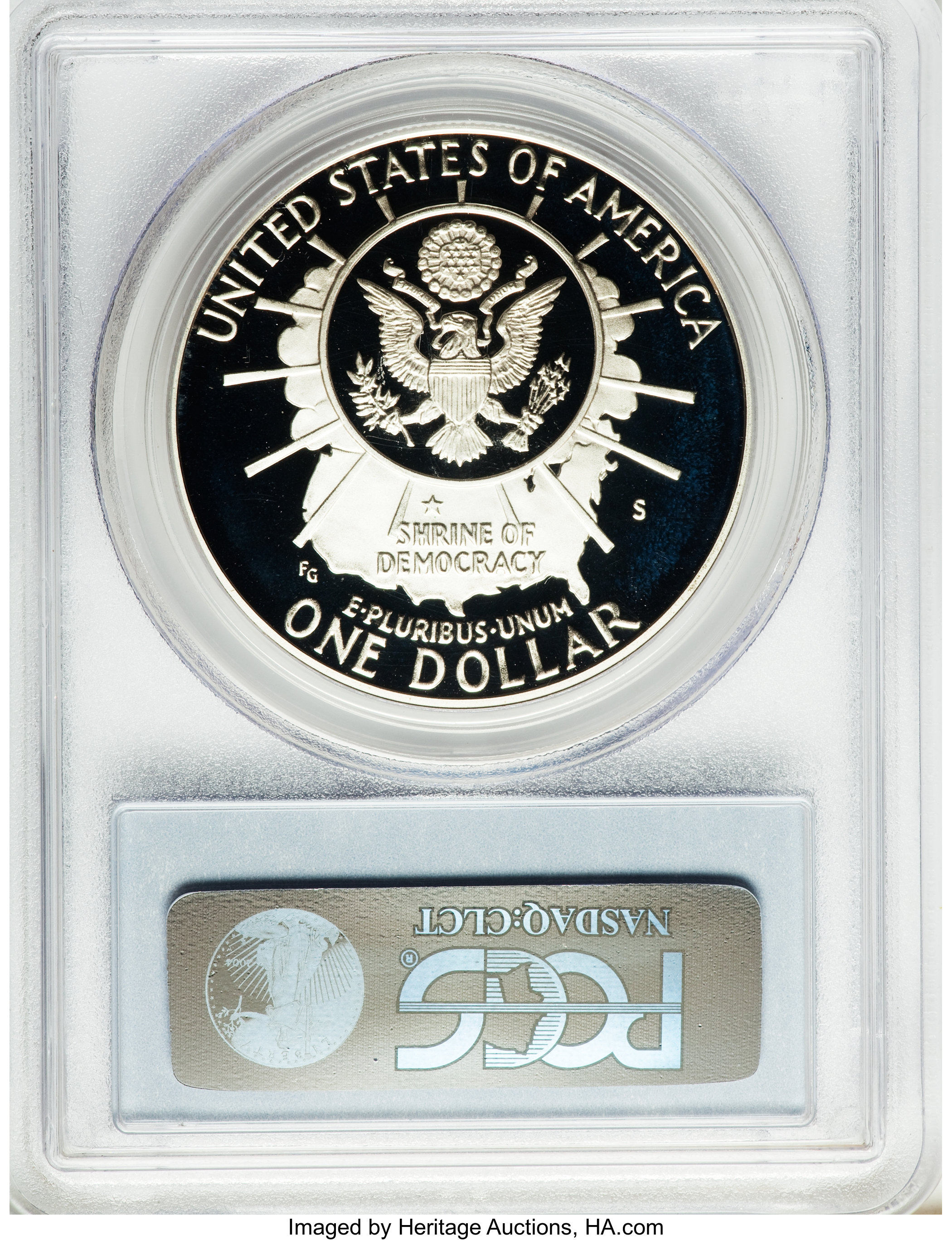 1991-S S$1 Mount Rushmore Golden Anniversary PR DCAM OGP thumbnail 21