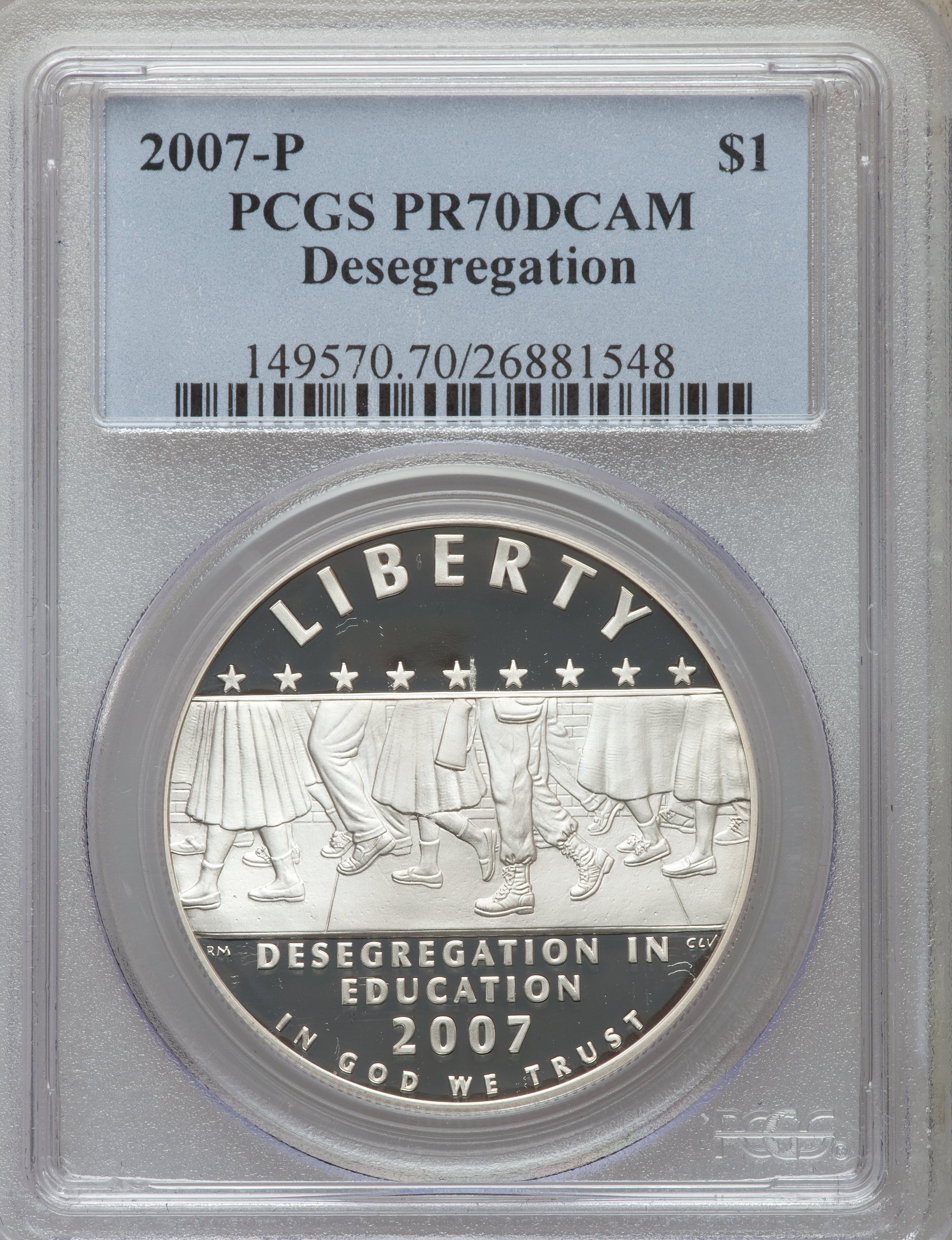 2007-P $1 Little Rock PR70 Deep Cameo PCGS. PCGS Population (439). NGC Census: (1544). Numismedia Wsl. Price for problem f...