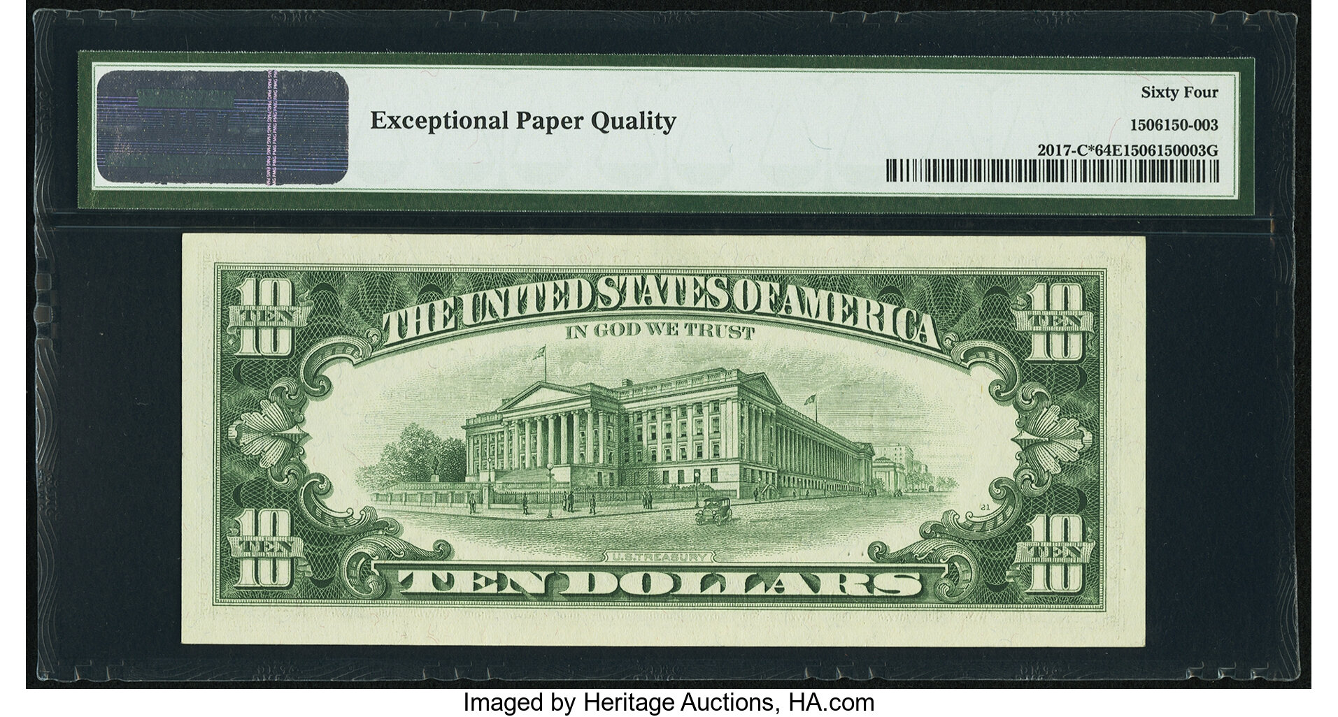 image for: Fr. 2017-C* $10 1963A Federal Reserve Note. PMG Choice Uncirculated 64 EPQ....