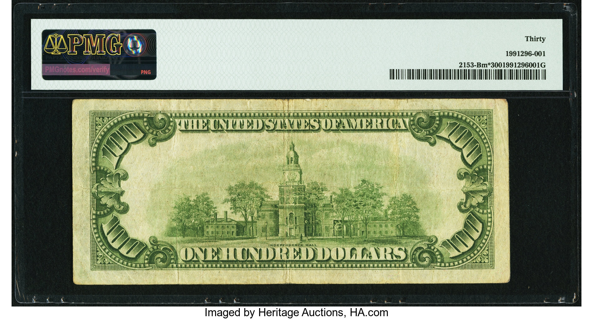 image for: Fr. 2153-B* $100 1934A Mule Federal Reserve Note. PMG Very Fine 30....