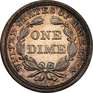 image for: 10C 1855 ARROWS PCGS PR64 CAC EX SIMPSON
