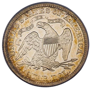 image for: 25C 1869 PCGS PR64 CAMEO CAC